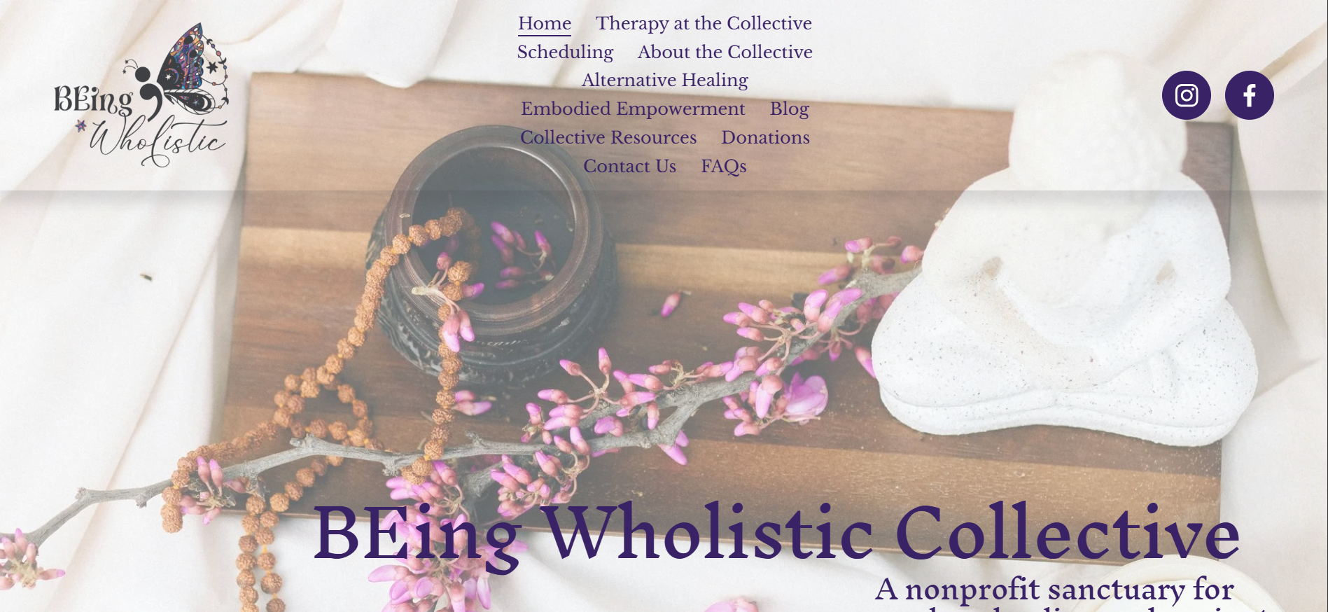 Sacred King spiritually-themed portfolio