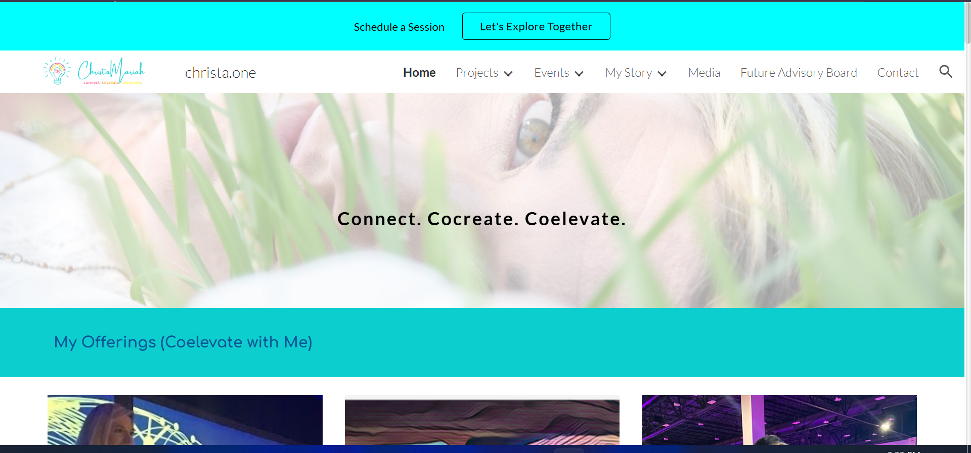 Sacred King spiritually-themed portfolio