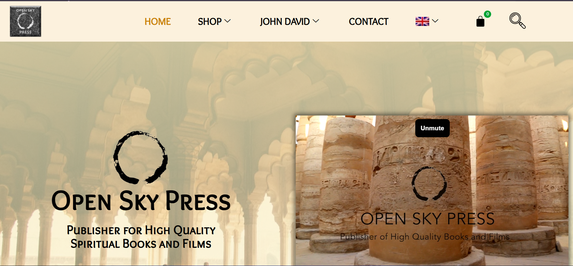 Sacred King spiritually-themed portfolio