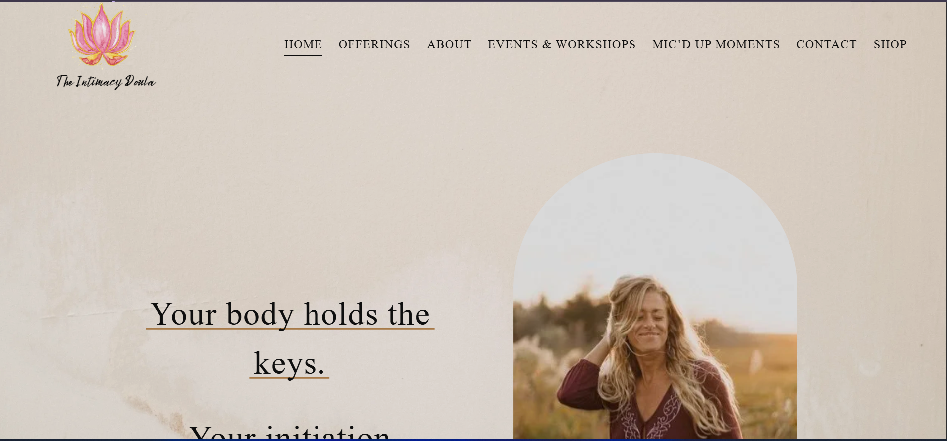 Sacred King spiritually-themed portfolio